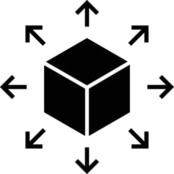 Product, Data Distribution Icon Symbol vector
