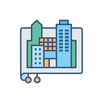 City Planning Icon for Urban Development vector