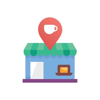 Icon Representing Coffee Shops for Local Culture vector