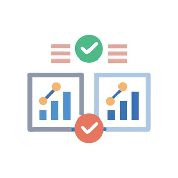 Unique Comparative Market Icon Illustration vector