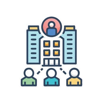 Stylish Condominium Association Icon vector