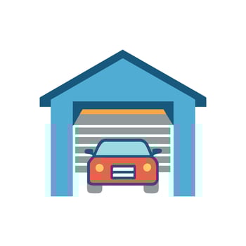 Unique Garage Icon for Home Illustration vector