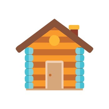 Log Cabin Icon for Rustic Design vector