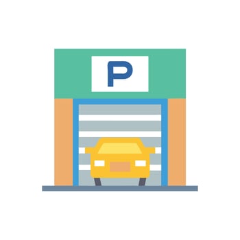 Creative Parking Garage Icon vector