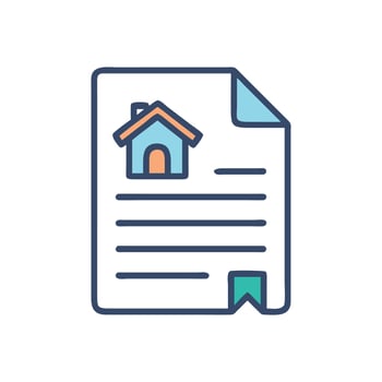 Stylish Property Deed Icon vector