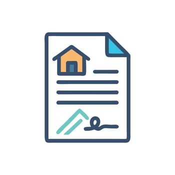 Creative Real Estate Contract Icon vector