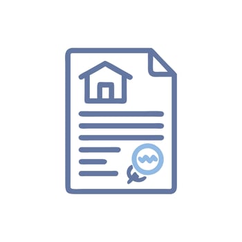 Rental Agreement Icon for Tenants vector