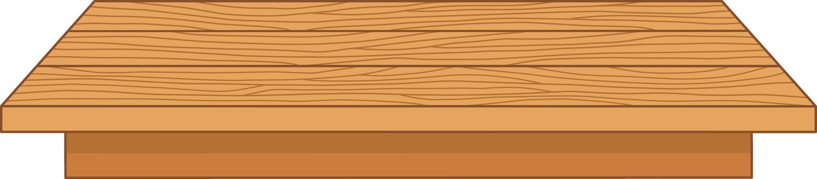 Wooden Table Front View With Texture. Flat and Simple Style. vector