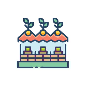 Creative Rooftop Garden Icon vector