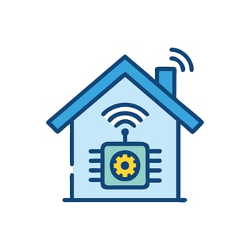Unique Smart Home Icon for Technology vector