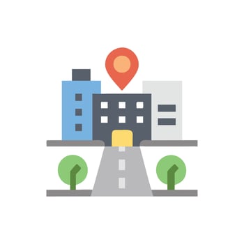 Unique Street View Icon for Navigation vector