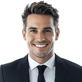 A man in a suit and tie smiling png