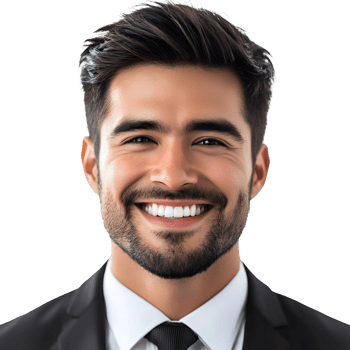 A man in a suit smiling png