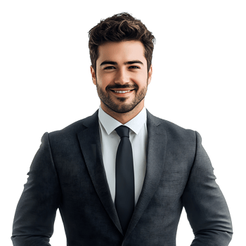 A man in a suit and tie png