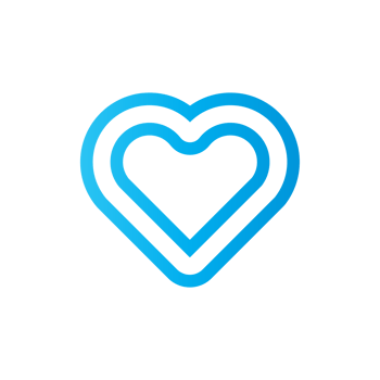 Blue Gradient Heart Icon png