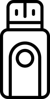USB Flash Drive Outline Style Icon vector