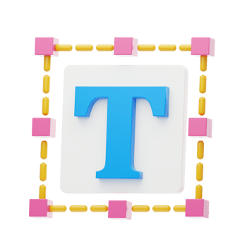 Text Tool 3D Icon. Text 3D Icon png