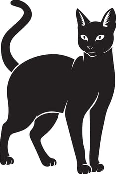 Cat silhouette art vector