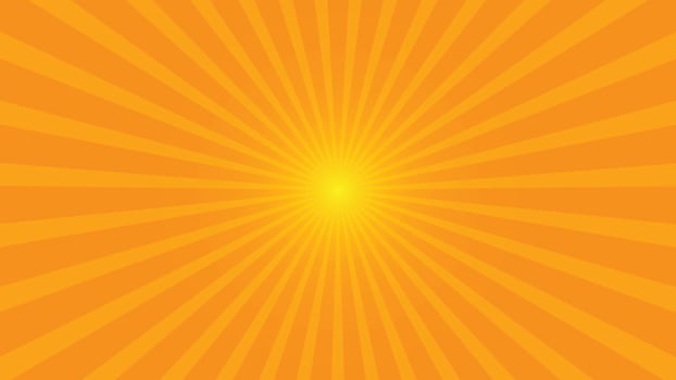 Sunburst retro sun rays orange background. Abstract star burst summer background. illustration vector