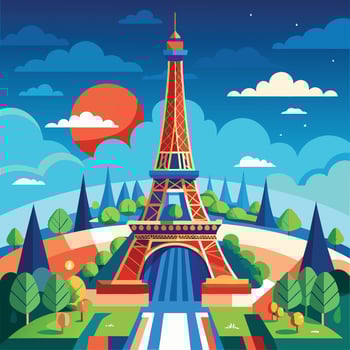 eiffel tower, symbol of the city of Paris vector