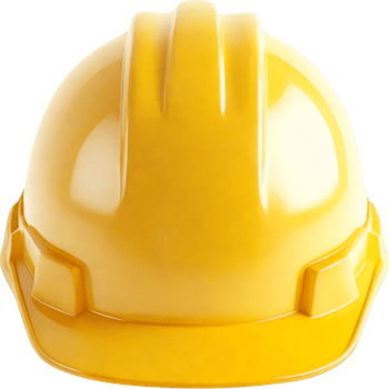 Bright Yellow Construction Hard Hat png