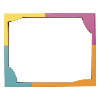 Colorful frame with transparent background png