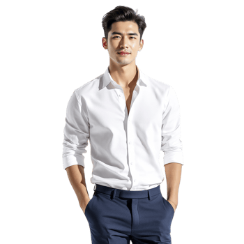 A man in a white shirt and blue pants png