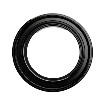 Black circular photography lens shutter frame set against a clean transparent background emphasizing its design, photography lens shutter circular frame on transparent background png