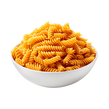 Fusilli pasta isolated on transparent background png
