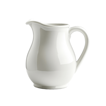 Elegant transparent milk jug isolated on a bright background ideal for kitchen decor and culinary use, Milk or cream jug isolated on transparent background png