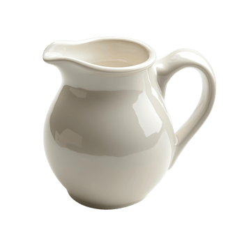 Elegant cream jug isolated on a clean background for culinary use or decorative purposes, Milk or cream jug isolated png