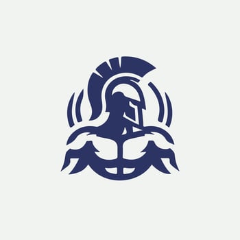 Rampart Linear Spartan Collection Logo Design vector