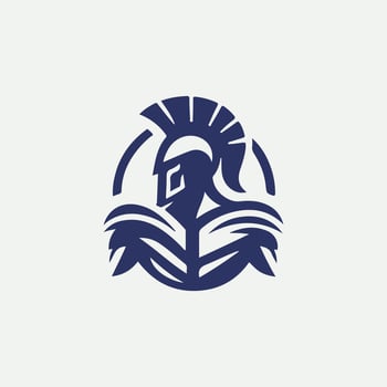 Thunder Linear Spartan Collection Logo Design vector