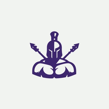 Aegis Line Linear Spartan Collection Logo Design vector