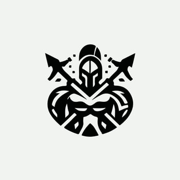 Rise Linear Spartan Collection Logo Design vector