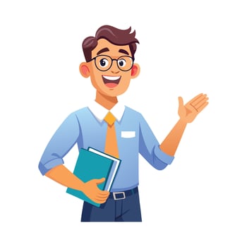 Teacher Featuring Smile While Answering Questions vector