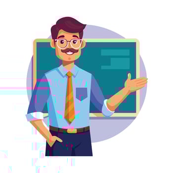 Teacher Engaging Class with Overview vector
