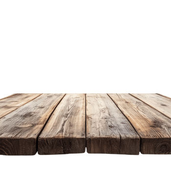 A blank wooden table top ideal for product placement in natural light settings, a blank empty wooden table top for product placement isolated on transparent backgroud png