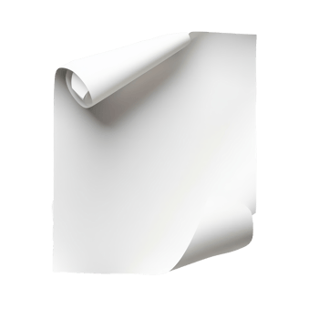 Curled paper page on a transparent background showcasing elegant simplicity and clean design aesthetics, paper page curl on transparent backgroundfile png