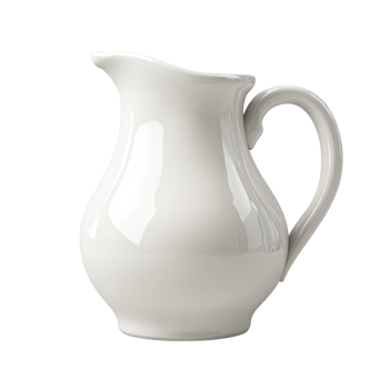 Elegant transparent milk jug isolated on a clean background, perfect for serving beverages at any dining occasion, Milk or cream jug isolated png