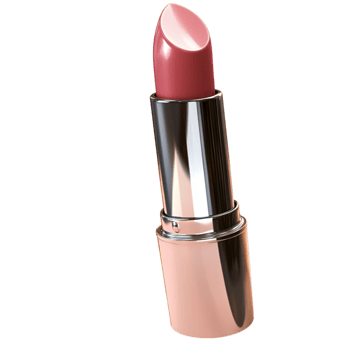 Shiny pink lipstick with a sleek metallic case png