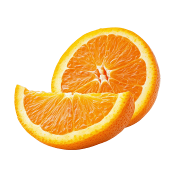 Freshly sliced orange segments arranged on a transparent background for vibrant display and culinary use, sliced orange isolated on the transparent background png