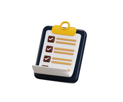 3d clipboard with check list business education task manage icon 3d render concept of Filling tax form. Tax payment, accounting, financial management, Todo list paper icon png