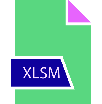 Modern Xlsm File Format Icon Shape png