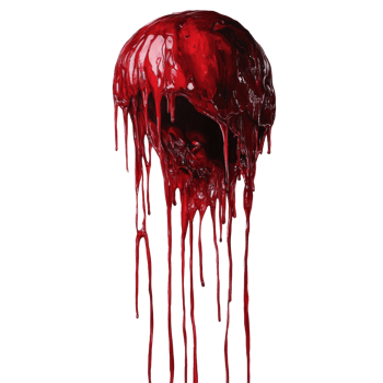 A striking representation of blood dripping off a sculpted form against a transparent background, Blood Dripping On transparent background png