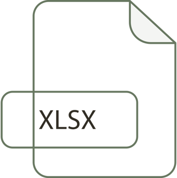 Xlsx File Extension Icon Raw Thicker Outline png