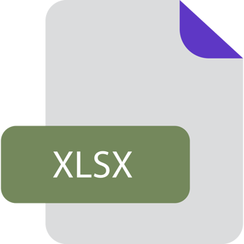 Xlsx File Extension Icon Rounded Corners And Deep Color png