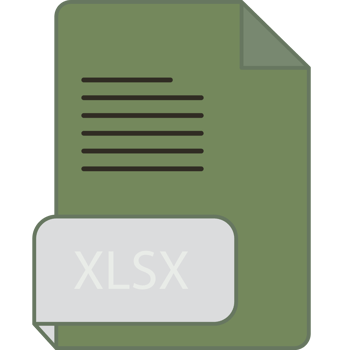 Xlsx File Extension Icon Rounded Lines And Crisp Corners png