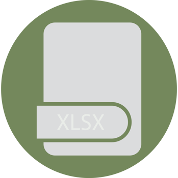 Xlsx File Format Icon Circular Shape png