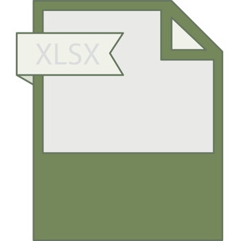 Xlsx File Format Icon Minimal png